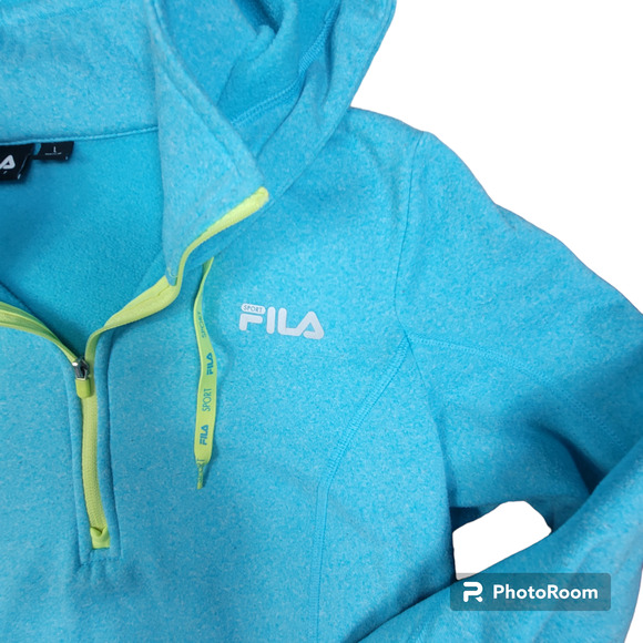 FILA Sport 3/4 Zip Hoodie  women's SZ L - Picture 3 of 4